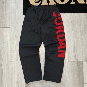 Rare Vintage Nike Air Jordan Flight Men's Black/Red Track Pants - Size XXL / 2XL